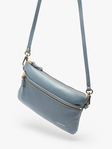 Cross Body Tas Vicky Leder Nat et nin Blauw vintage VICKY ander zicht 2